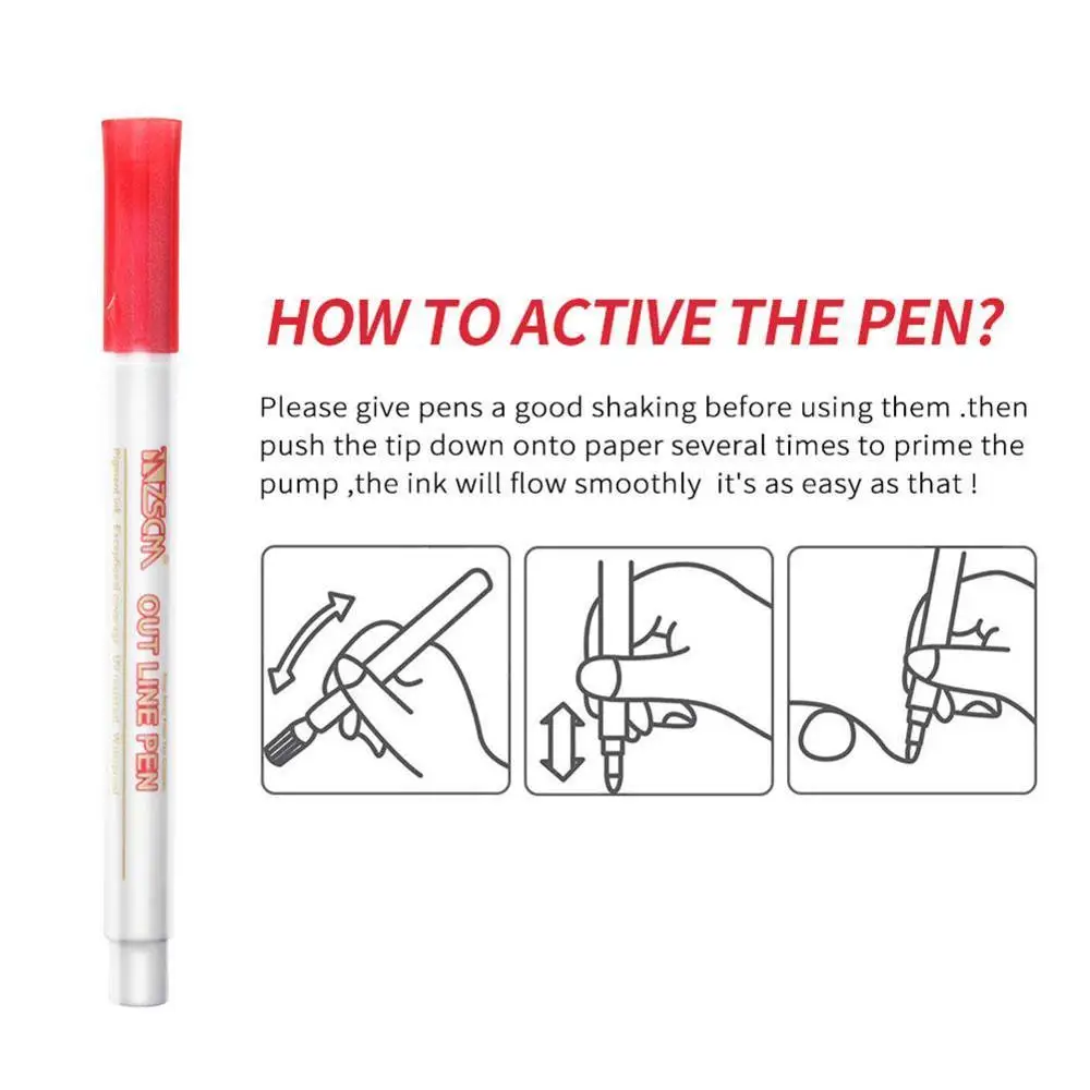 Double Line Pen Gold Glitter Metallic Color Outline Marker Pen DIY Album Highlighter Marking Pens for Painting Office Scho
Double Line Pen Gold Glitter Metallic Color Outline Marker Pen DIY Album Highlighter Marking Pens for Painting Office Scho