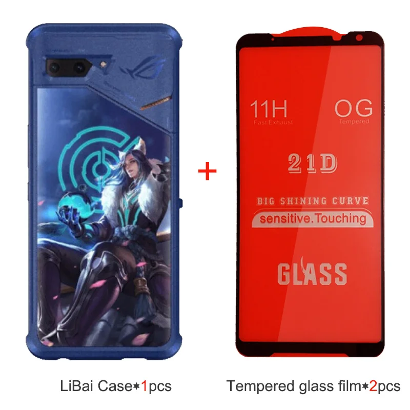For Original ASUS ROG Phone 2 11H 21D Tempered glass film Black Silicone case and original Aero Case for ROG II Gaming Phone
For Original ASUS ROG Phone 2 11H 21D Tempered glass film Black Silicone case and original Aero Case for ROG II Gaming Phone