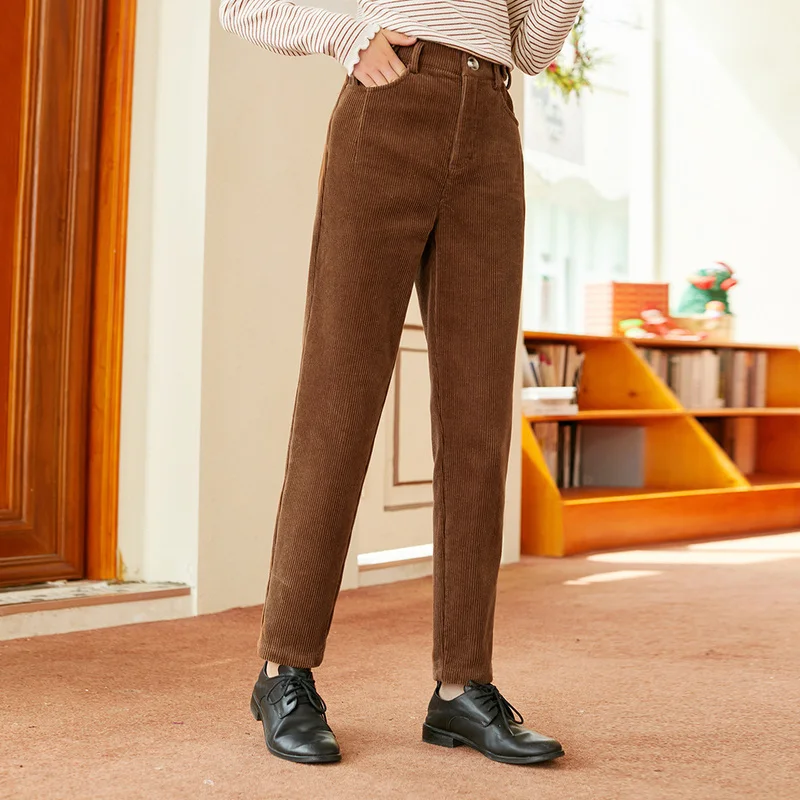 INMAN Autumn Winter Women's Brown Pants Corduroy Straight Tube Loose Commuter Cotton Lady Casual Pants
INMAN Autumn Winter Women's Brown Pants Corduroy Straight Tube Loose Commuter Cotton Lady Casual Pants
