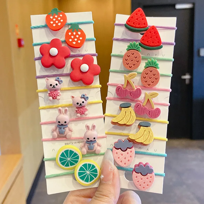 10 Pcs/set New Girls Cartoon Cute Small High Elastic Hair Rope Flower Fruit Headband Children Sweet Rubber Band Hair Accessories
10 Pcs/set New Girls Cartoon Cute Small High Elastic Hair Rope Flower Fruit Headband Children Sweet Rubber Band Hair Accessories