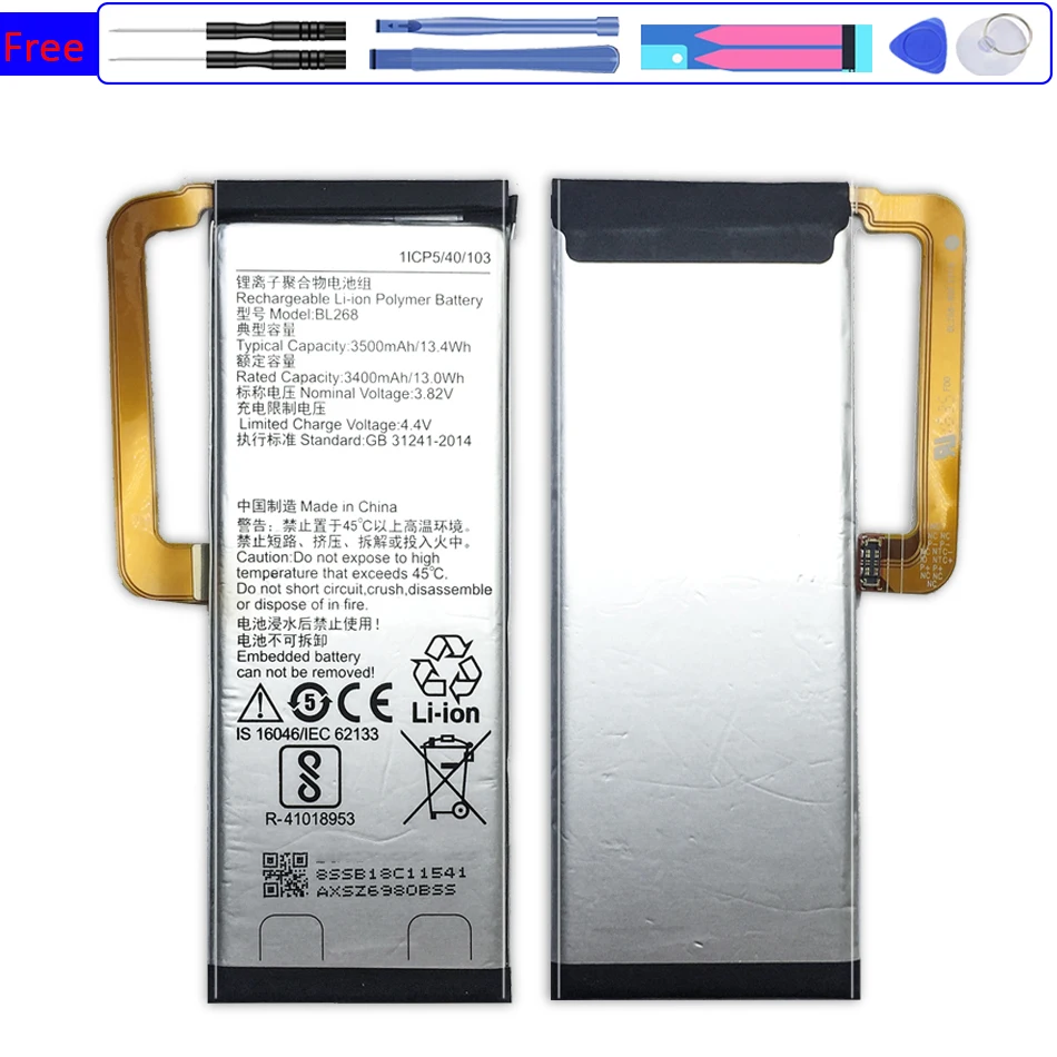 BL268 Replacement Battery for Lenovo ZUK Z2 Z2131 Bateria 3500mAh +Tracking Number
BL268 Replacement Battery for Lenovo ZUK Z2 Z2131 Bateria 3500mAh +Tracking Number