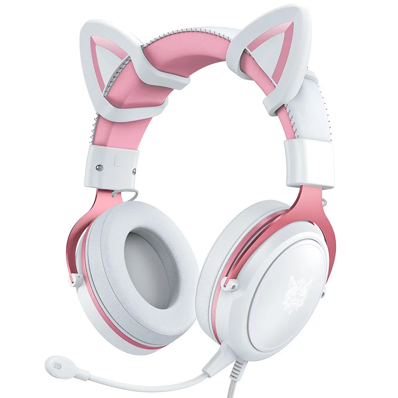 Pink Cat Ear Gaming Headphone With Omnidirectional MIC 3.5mm USB Wired HD Surround Stereo Earphone RGB Girly Gamer Headset
Pink Cat Ear Gaming Headphone With Omnidirectional MIC 3.5mm USB Wired HD Surround Stereo Earphone RGB Girly Gamer Headset