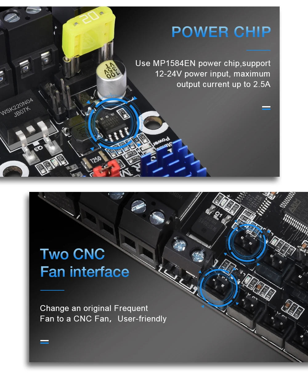 SKR MINI E3 V2 32Bit Control Board With TMC2209 UART 3D Printer Parts For Ender 3/5 Pro Upgrade BTT SKR V1.4 Turbo
SKR MINI E3 V2 32Bit Control Board With TMC2209 UART 3D Printer Parts For Ender 3/5 Pro Upgrade BTT SKR V1.4 Turbo