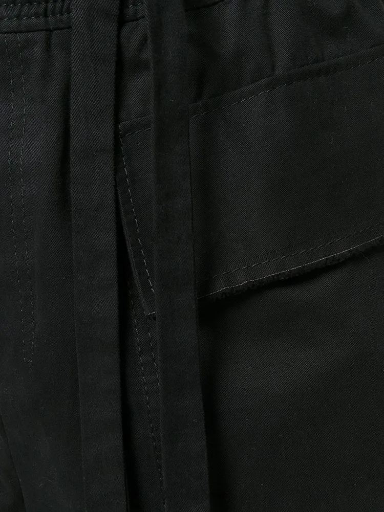Men's casual pants nine point belt fashion male youth fashion urban fashion new European and American slim Pants Black 
Men's casual pants nine point belt fashion male youth fashion urban fashion new European and American slim Pants Black