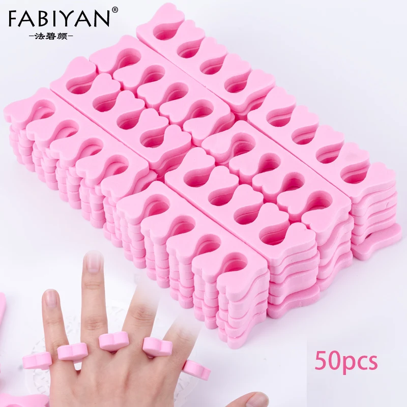 50 шт./упак. Розовый Nail Art разделители для пальцев ноги стопы губка коврики мышки из