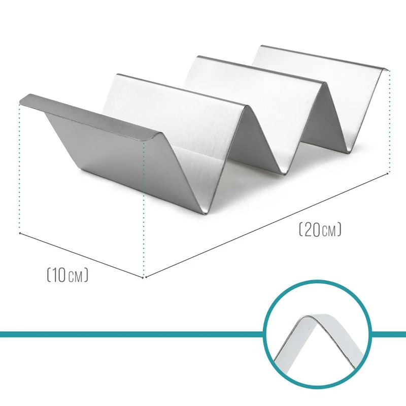 Wave Shape Stainless Steel Taco Mold Holder Tortillas Stand Safe Rack Kitchen Accessories Food Holders Tacos Metal Baking Stand
Wave Shape Stainless Steel Taco Mold Holder Tortillas Stand Safe Rack Kitchen Accessories Food Holders Tacos Metal Baking Stand
