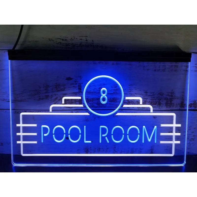 SS173 Pool Room 8 Ball Snooker Billiards Man Cave Dual Color LED Neon Sign
SS173 Pool Room 8 Ball Snooker Billiards Man Cave Dual Color LED Neon Sign