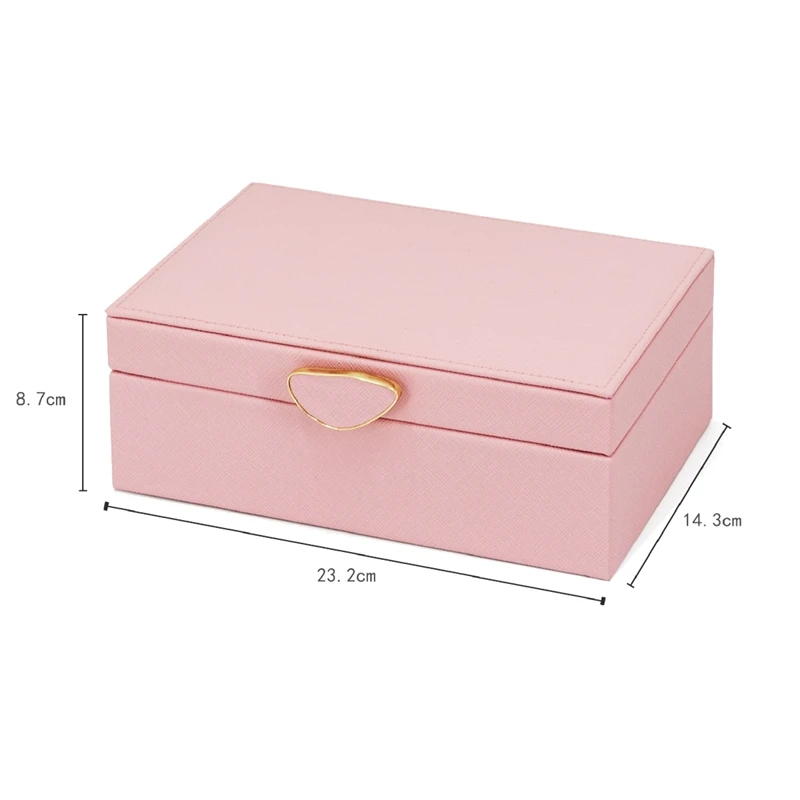 Pink High-Grade PU Leather Jewelry Box Large Capacity with Mirror Earrings Necklace Ring Storage Box
Pink High-Grade PU Leather Jewelry Box Large Capacity with Mirror Earrings Necklace Ring Storage Box