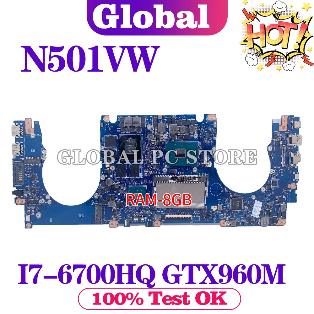 G501V для ASUS N501VW G501VW G60V UX501V UX501VW материнская плата ноутбука N501V протестированная с