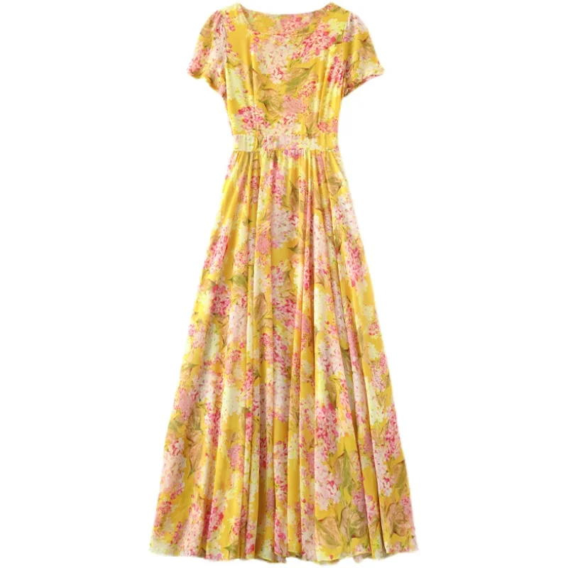 Plus Size Party Dress 2021 New Summer Chic Print Maxi Dress High Quality Elegant Short Sleeve Women Chiffon Long Dress Vestidos
Plus Size Party Dress 2021 New Summer Chic Print Maxi Dress High Quality Elegant Short Sleeve Women Chiffon Long Dress Vestidos
