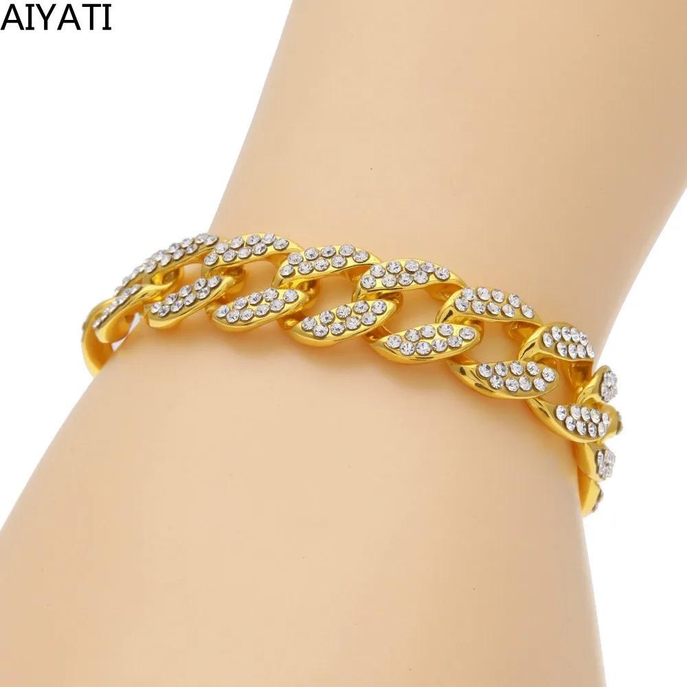 Trendy Hip Hop Jewelry Unisex Wild Full Zircon 15 MM Friends Gifts Alloy Cuban Bracelet Homme Pulseira Masculina 
Trendy Hip Hop Jewelry Unisex Wild Full Zircon 15 MM Friends Gifts Alloy Cuban Bracelet Homme Pulseira Masculina
