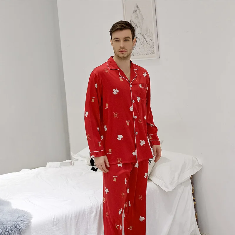 Men's Pajamas for Spring and Summer Multi Colors Suit Long Sleeve with Trousers Suit Home Clothes Pyjama Homme Men
Men's Pajamas for Spring and Summer Multi Colors Suit Long Sleeve with Trousers Suit Home Clothes Pyjama Homme Men