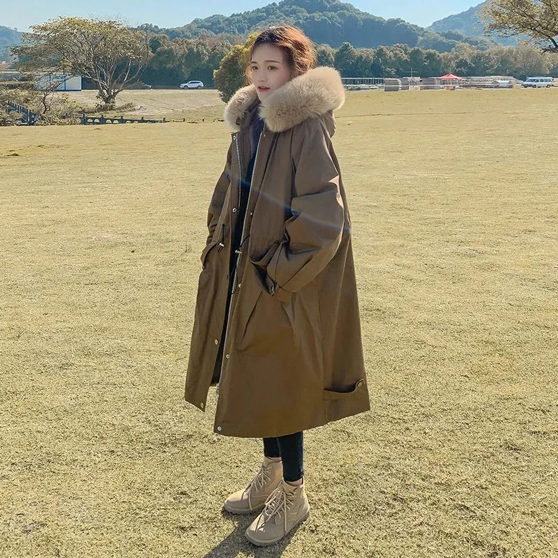2021 New Women Winter Cotton Padded Jacket with Plush Thickened Padded Long Parka Jacket Faux Fur Hooded Jacket
2021 New Women Winter Cotton Padded Jacket with Plush Thickened Padded Long Parka Jacket Faux Fur Hooded Jacket