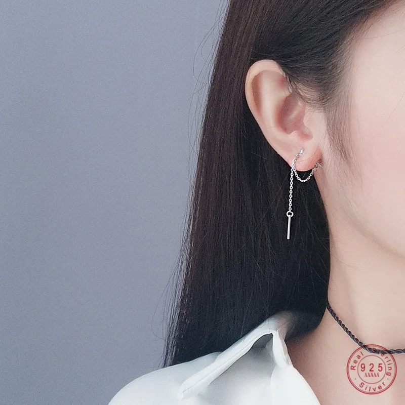 925 Sterling Silver Fashion Simple Geometric Tassel Earrings Women Trend Temperament Party Casual Jewelry Accessories
925 Sterling Silver Fashion Simple Geometric Tassel Earrings Women Trend Temperament Party Casual Jewelry Accessories