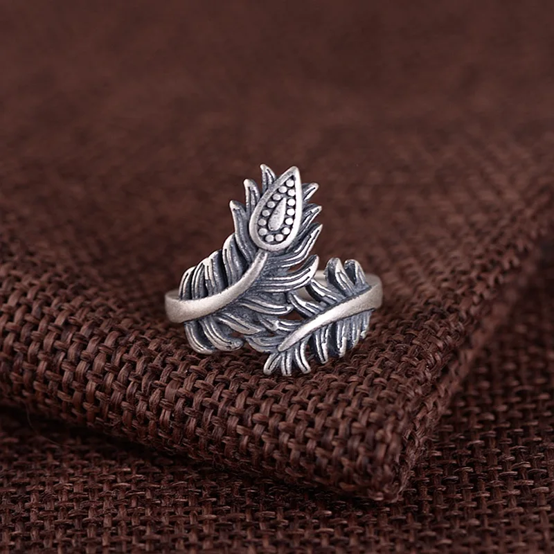 FNJ Peacock Feather Rings 925 Silver Adjustable Size 100% Real S925 Solid Silver Ring for Women Jewelry Fine
FNJ Peacock Feather Rings 925 Silver Adjustable Size 100% Real S925 Solid Silver Ring for Women Jewelry Fine