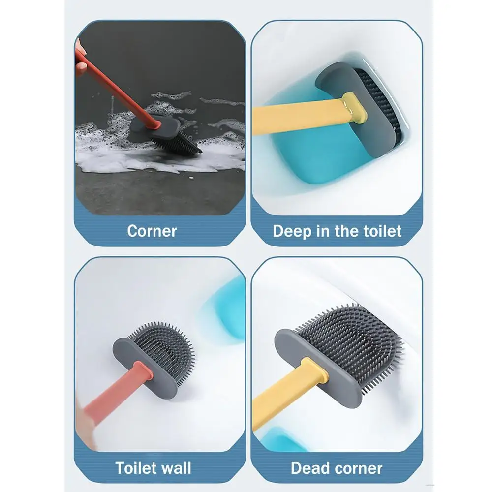 Silicone Brush Toilet Holder Creative Cleaning Brush Set Toilet Brush Holder Set Clean Tool Durable Bathroom
Silicone Brush Toilet Holder Creative Cleaning Brush Set Toilet Brush Holder Set Clean Tool Durable Bathroom