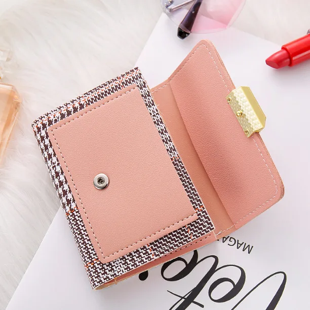 Korean Plaid Short Wallet for Women Luxury designer wallets famous brand 2021 New Luxury Designer Card Holder Women Coin Purse
Korean Plaid Short Wallet for Women Luxury designer wallets famous brand 2021 New Luxury Designer Card Holder Women Coin Purse