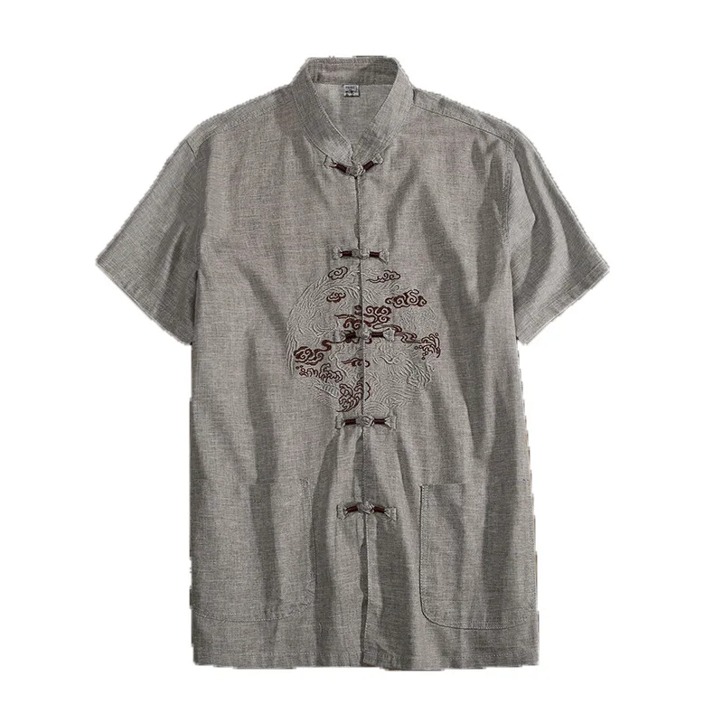 Plus Size Chinese Style Shirt Foe Men 50-125kg Short Sleeve Line Summer Beach Solid Traditional Kung Fu China Style Hanfu Shirt
Plus Size Chinese Style Shirt Foe Men 50-125kg Short Sleeve Line Summer Beach Solid Traditional Kung Fu China Style Hanfu Shirt
