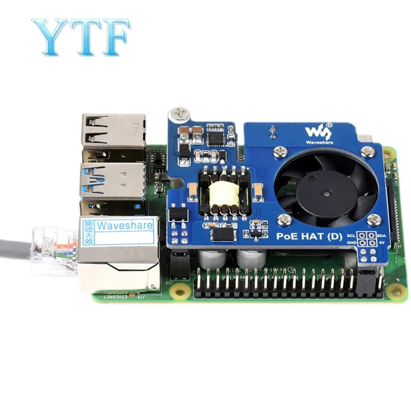 Raspberry pi 3B + / 4B PoE Ethernet power extension plate cooling fans can meet the official shell
Raspberry pi 3B + / 4B PoE Ethernet power extension plate cooling fans can meet the official shell