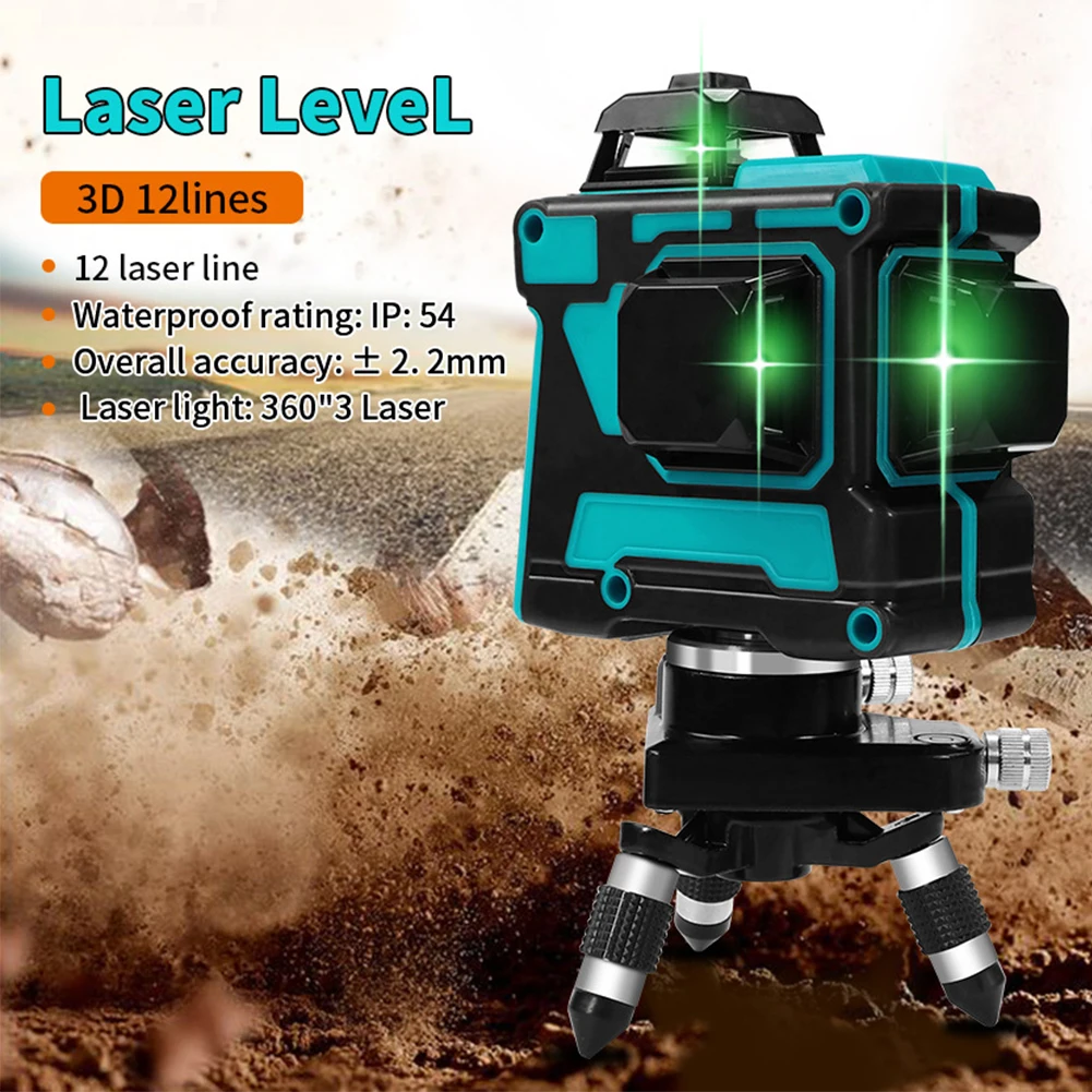 3D 12-Wire Vertical Infrared Laser Level Meter Horizontal Self-Leveling Professional Laser Level Instrument
3D 12-Wire Vertical Infrared Laser Level Meter Horizontal Self-Leveling Professional Laser Level Instrument