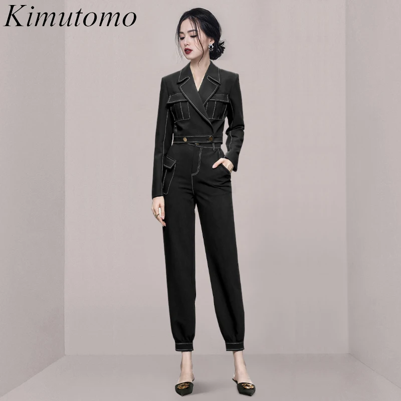 Kimutomo Korea Women 2021 Autumn Sets Ladies Temperament Professional Solid Long-Sleeved Short Suit Jacket Feet Pants Two-Piece
Kimutomo Korea Women 2021 Autumn Sets Ladies Temperament Professional Solid Long-Sleeved Short Suit Jacket Feet Pants Two-Piece