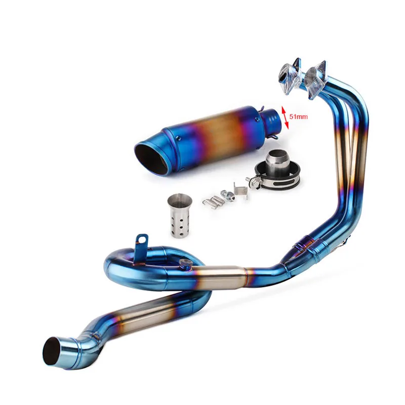 51mm Motorcycle Exhaust Full System Racing Modified Front link Header Pipe Escape Moto For YZF R3 R25 2014 2015 2016 2017 2018
51mm Motorcycle Exhaust Full System Racing Modified Front link Header Pipe Escape Moto For YZF R3 R25 2014 2015 2016 2017 2018