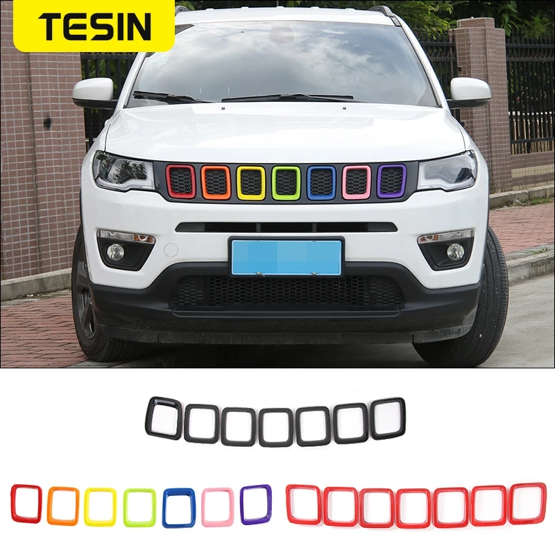 TESIN ABS Car Front Grilles Decoration Cover Trim Stickers For Jeep Compass 2007+ Car Exterior Accessories
TESIN ABS Car Front Grilles Decoration Cover Trim Stickers For Jeep Compass 2007+ Car Exterior Accessories