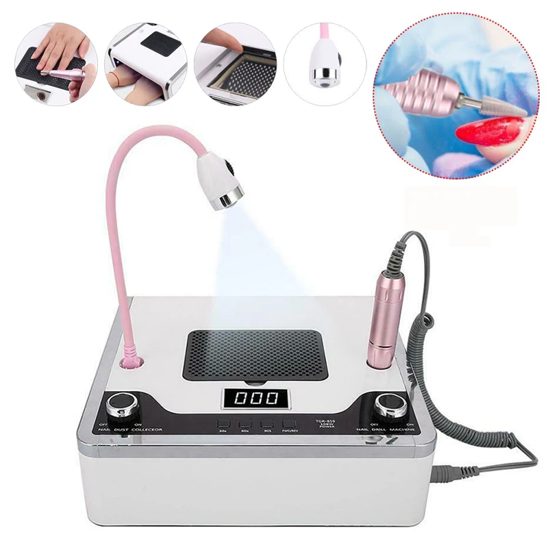 Multifunction 4 in 1 Nail Lamp Nail Dust Suction Collector Cleaner Grinding Machine With Light Manicure Art Nail Tools Sets
Multifunction 4 in 1 Nail Lamp Nail Dust Suction Collector Cleaner Grinding Machine With Light Manicure Art Nail Tools Sets