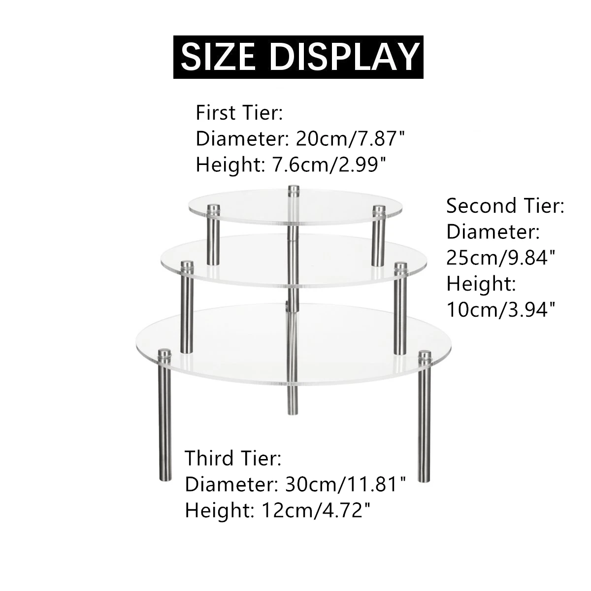 New Wedding Decoration 3 Tiers Acrylic Cake Stand Storage Rack Party Dessert Cupcake Display Stands Holder Kitchen Cake Tools
New Wedding Decoration 3 Tiers Acrylic Cake Stand Storage Rack Party Dessert Cupcake Display Stands Holder Kitchen Cake Tools