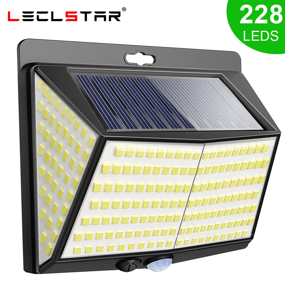 Уличный светильник на солнечной батарее с датчиком движения, настенный светильник с 228 светодиосветодиодный, 3 режима, IP65, водонепроницаемы... 
Уличный светильник на солнечной батарее с датчиком движения, настенный светильник с 228 светодиосветодиодный, 3 режима, IP65, водонепроницаемы...