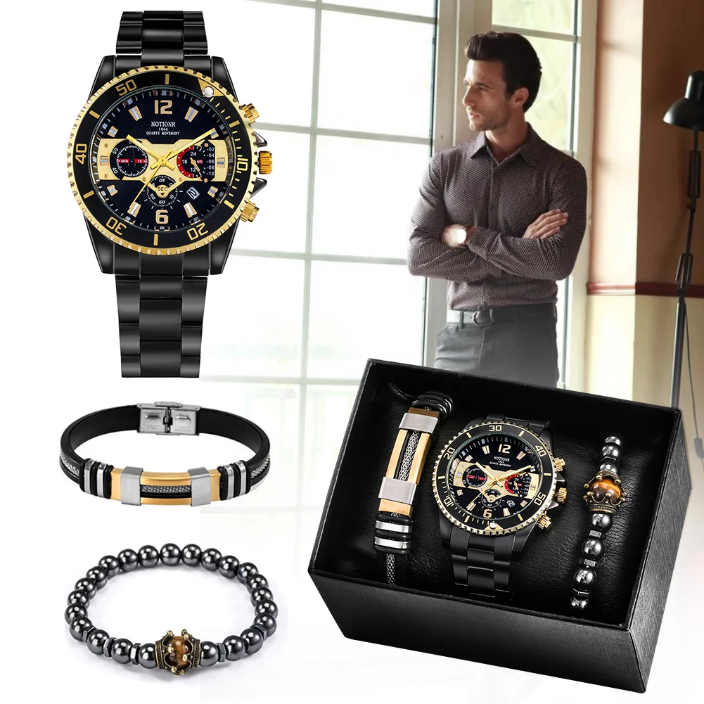 Luxury Men Watch Set Men's Quartz Wristwatch Minimalist Dial Alloy Adjustable Bracelets Gifts for Men Boyfriend Dad Reloj Hombre
Luxury Men Watch Set Men's Quartz Wristwatch Minimalist Dial Alloy Adjustable Bracelets Gifts for Men Boyfriend Dad Reloj Hombre