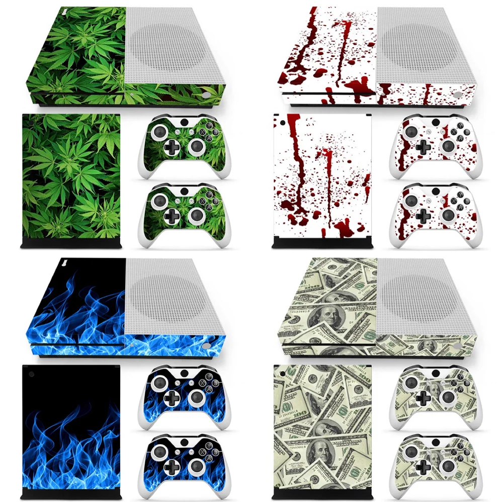 Больше дизайна для X box one s Наклейка на консоль и 2 контроллера наклейки BOX ONE S