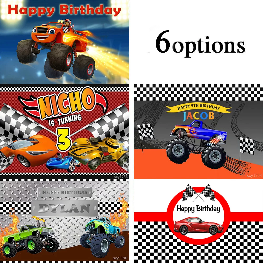 Виниловый фон для фотосъемки на 1-й день рождения с изображением автомобиля 
Виниловый фон для фотосъемки на 1-й день рождения с изображением автомобиля