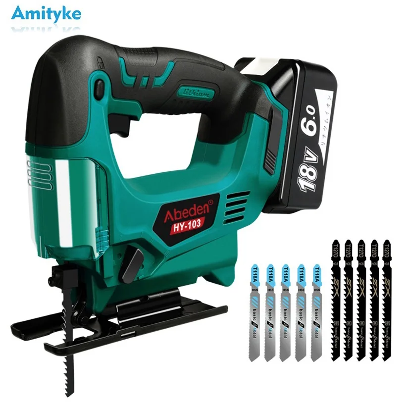 65mm 2900RPM Cordless Jigsaw Electric Jig Saw Miter Saw Woodworking Iron Cutting Power Tool with Blades for Makita 18V Battery
65mm 2900RPM Cordless Jigsaw Electric Jig Saw Miter Saw Woodworking Iron Cutting Power Tool with Blades for Makita 18V Battery