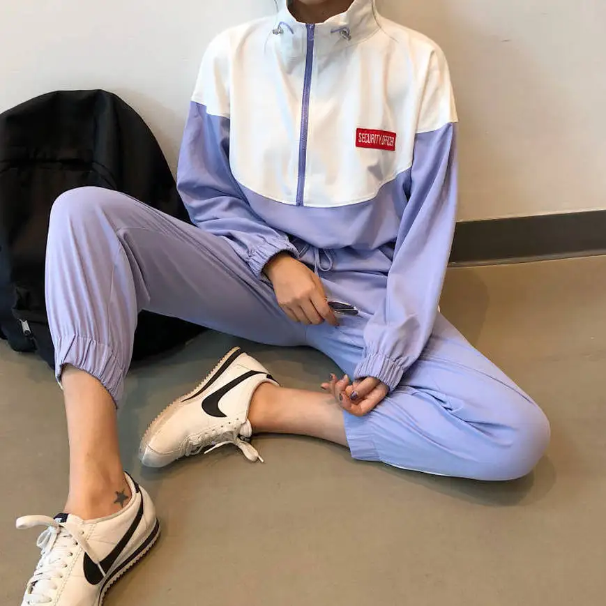 Women Set Hot Sale Autumn Zipper Long Sleeve Long Pant 2Pcs Ladies Sport Wear Loose Youthful Vitality Running Casual Suit
Women Set Hot Sale Autumn Zipper Long Sleeve Long Pant 2Pcs Ladies Sport Wear Loose Youthful Vitality Running Casual Suit