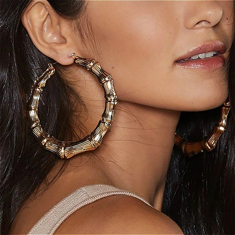 Stainless Steel Bamboo Hoop Ethnic Hanging Earrings For Women Big Circle Round Earrings Charming Hoops Earings Gold Jewelry Gift
Stainless Steel Bamboo Hoop Ethnic Hanging Earrings For Women Big Circle Round Earrings Charming Hoops Earings Gold Jewelry Gift