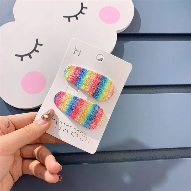 1 Pair Sweet Girl Princess Hairpins Korean Children's Simple Cute Rainbow Gradient Sequin BB Clip Fashion Hair Accessories
1 Pair Sweet Girl Princess Hairpins Korean Children's Simple Cute Rainbow Gradient Sequin BB Clip Fashion Hair Accessories