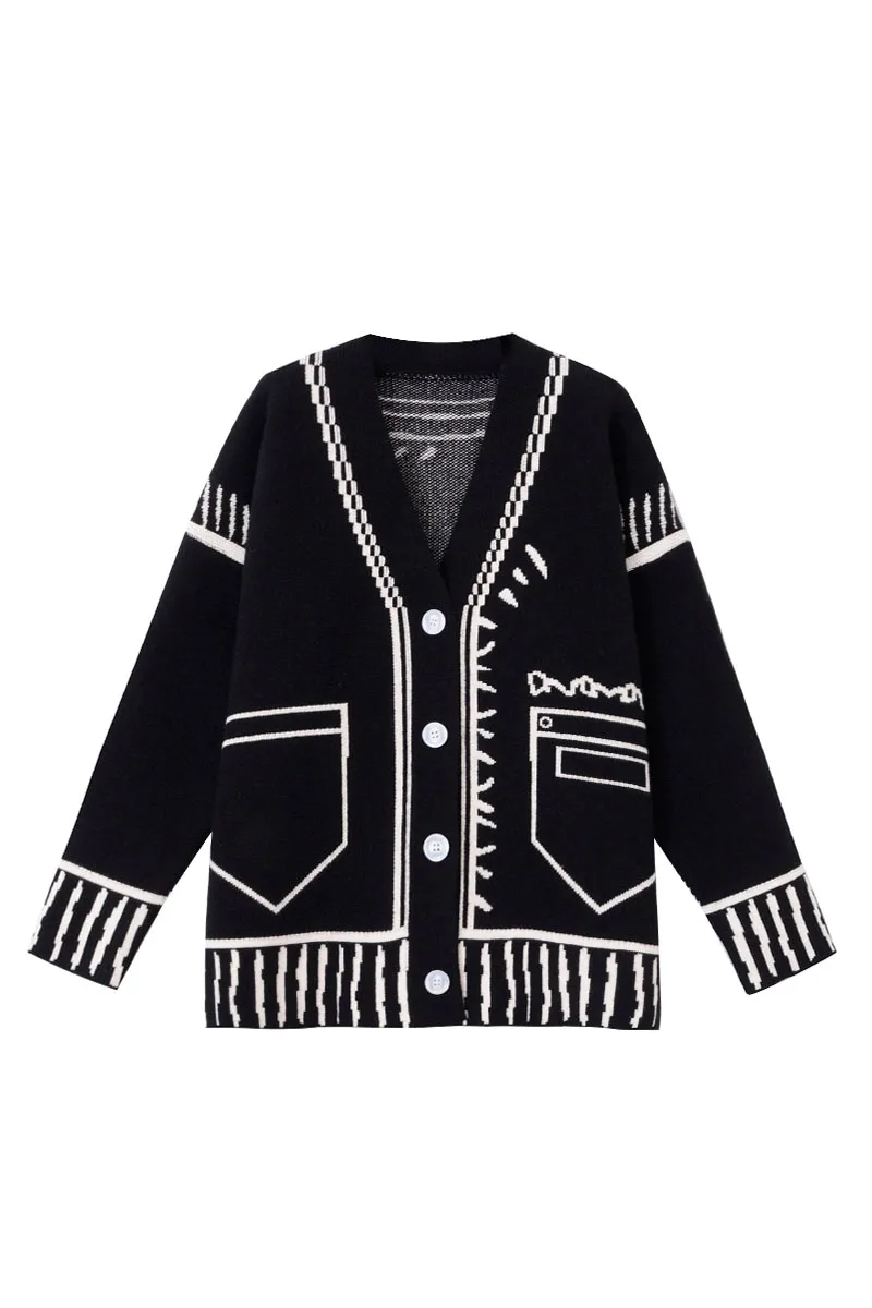 SuperAen New Design Line Knitted Full Cardigan Women Autumn Winter 2020 New Loose Sweater Fashion 
SuperAen New Design Line Knitted Full Cardigan Women Autumn Winter 2020 New Loose Sweater Fashion