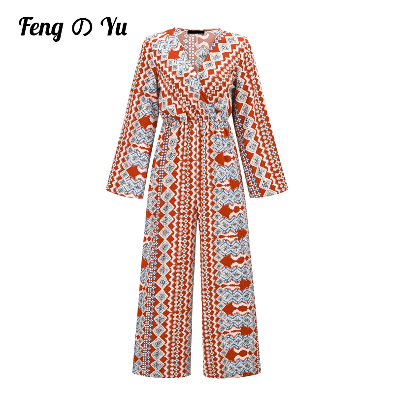 Summer Ladies' Jumpsuit Casual Printed V-neck Workwear Jumpsuit Bohemian Long Sleeve Wide Leg Loose Jumpsuit Large Size XL
Summer Ladies' Jumpsuit Casual Printed V-neck Workwear Jumpsuit Bohemian Long Sleeve Wide Leg Loose Jumpsuit Large Size XL
