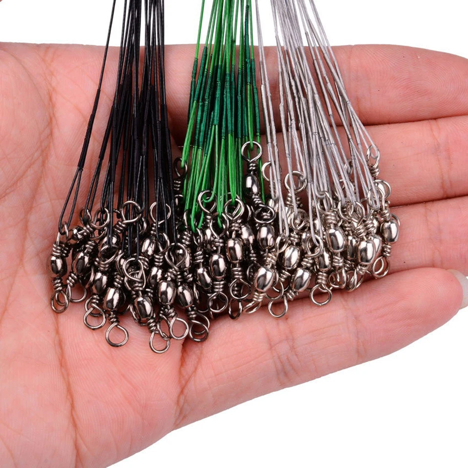 20PCS Anti Bite Steel Fishing Line Steel Wire Leader With Swivel Fishing Accessory Lead Core Leash Fishing Wire 15CM-30CM
20PCS Anti Bite Steel Fishing Line Steel Wire Leader With Swivel Fishing Accessory Lead Core Leash Fishing Wire 15CM-30CM