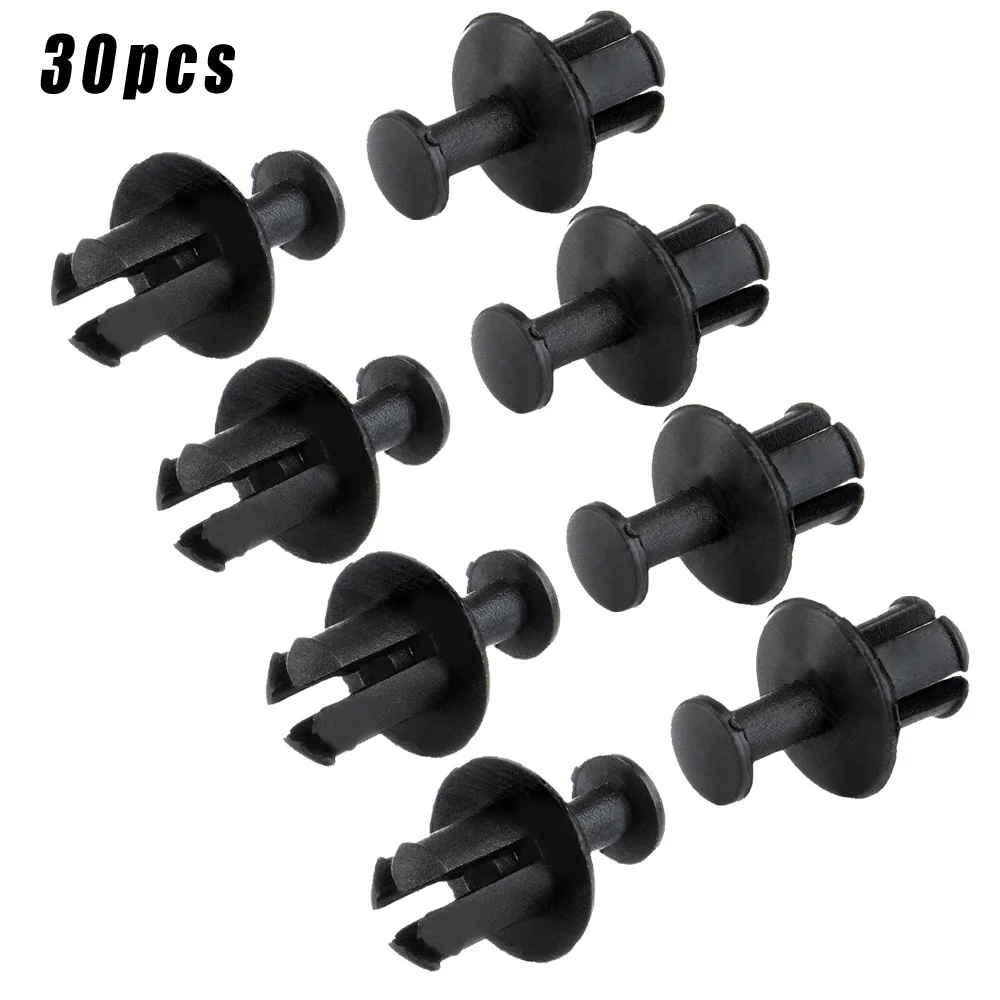 30Pcs Fender Retainer Car Auto Black Fasteners Clips Set Accessories Trim
