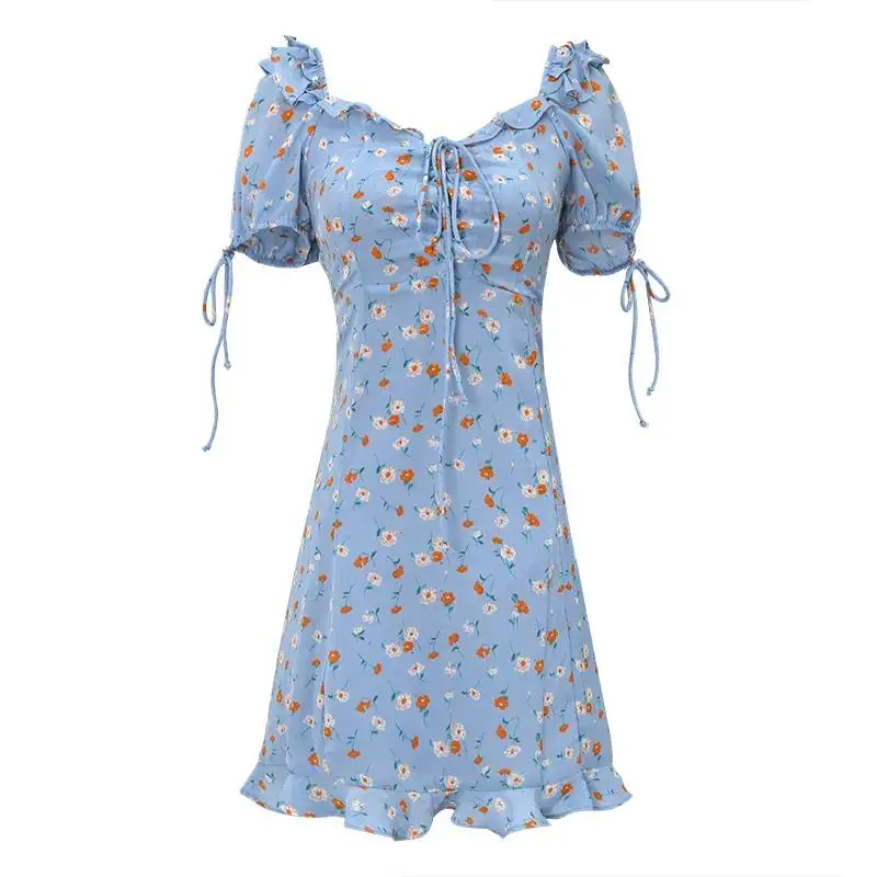 Ladies Print Short Summer Floral Dress Women Casual V Neck Ruffles Butterfly Sleeve Slim Party Beach Women Mini Dress Vestidos
Ladies Print Short Summer Floral Dress Women Casual V Neck Ruffles Butterfly Sleeve Slim Party Beach Women Mini Dress Vestidos