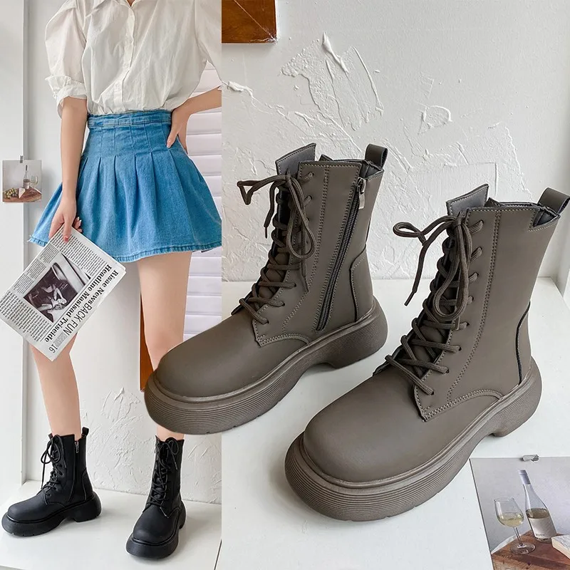 Martin Boots Women's Spring And Autumn Single Boots In Autumn And Winter Of 2021, The New Thick-soled Increased Motorcycle Boots
Martin Boots Women's Spring And Autumn Single Boots In Autumn And Winter Of 2021, The New Thick-soled Increased Motorcycle Boots