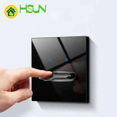86mm Luxury Light Switch General Standard Crystal Tempered Glass 1 2 3 4 Gang Switch Black Power Push Botton Switch USB Socket
86mm Luxury Light Switch General Standard Crystal Tempered Glass 1 2 3 4 Gang Switch Black Power Push Botton Switch USB Socket