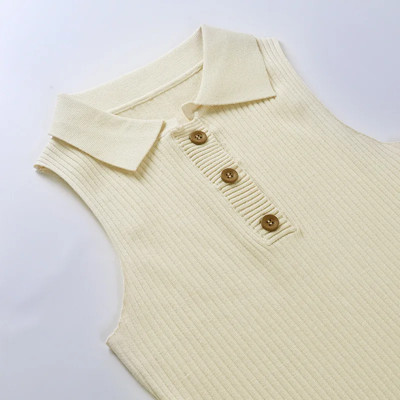 Mozision Pit Bar Sleeveless Knitted Dress For Women Turn-down Collar Sexy Mini Dresses Ladies High Waist Skinny Dress Vestidos
Mozision Pit Bar Sleeveless Knitted Dress For Women Turn-down Collar Sexy Mini Dresses Ladies High Waist Skinny Dress Vestidos