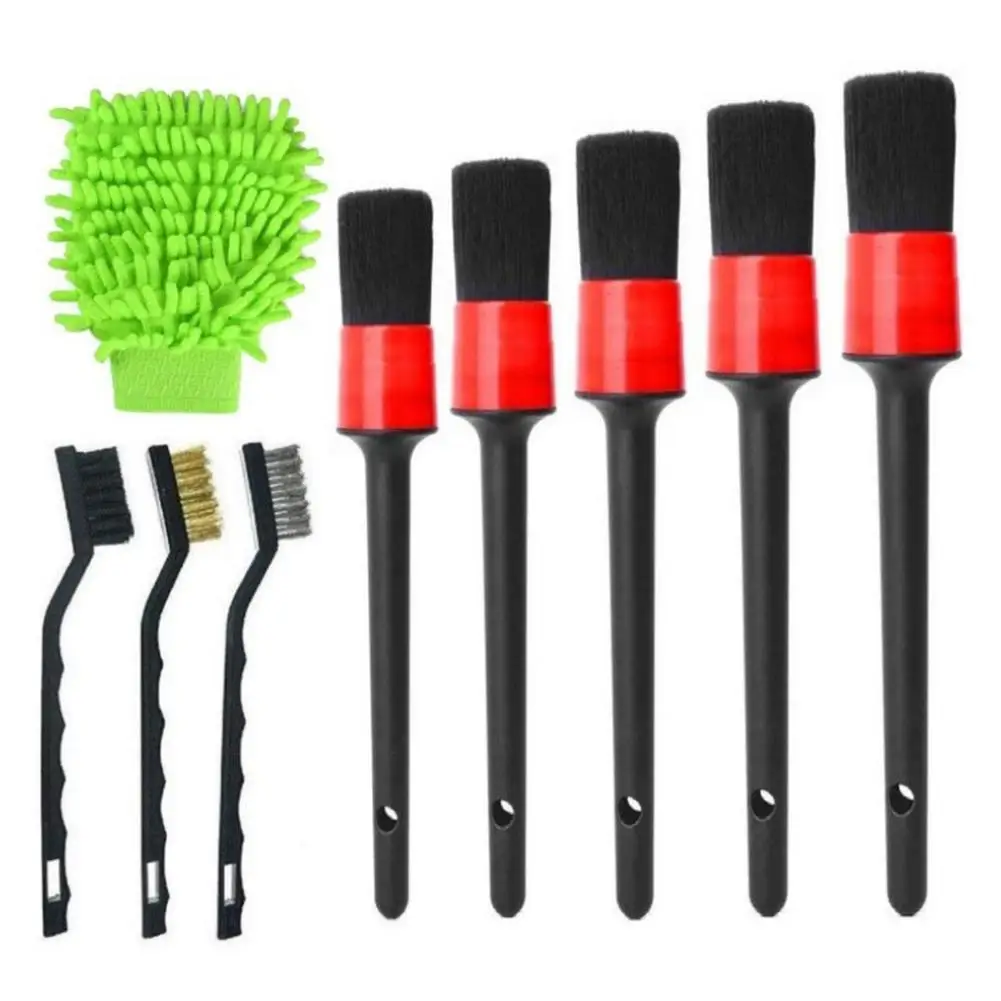 Набор для чистки автомобильных колес, профессиональный набор для чистки деталей автомобиля, 9 шт., Набор Щеток Для детали автомобиля, кожаны... 
Набор для чистки автомобильных колес, профессиональный набор для чистки деталей автомобиля, 9 шт., Набор Щеток Для детали автомобиля, кожаны...