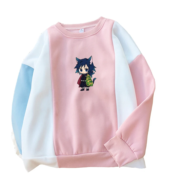 Женский свитшот y2k Kawaii с цветными блоками, флис с круглым вырезом Kimetsu No Yaiba Demon Slayer Anime Harajuku, свитер, топ 
Женский свитшот y2k Kawaii с цветными блоками, флис с круглым вырезом Kimetsu No Yaiba Demon Slayer Anime Harajuku, свитер, топ