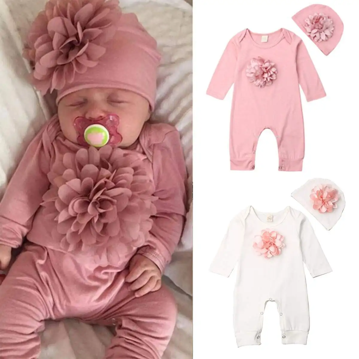Cotton Jumpsuit Footwear Rompers Newborn Baby Girl Clothes Floral Romper Jumpsuit Overall Hat Outfits Set Baby Girl Clothing
Cotton Jumpsuit Footwear Rompers Newborn Baby Girl Clothes Floral Romper Jumpsuit Overall Hat Outfits Set Baby Girl Clothing