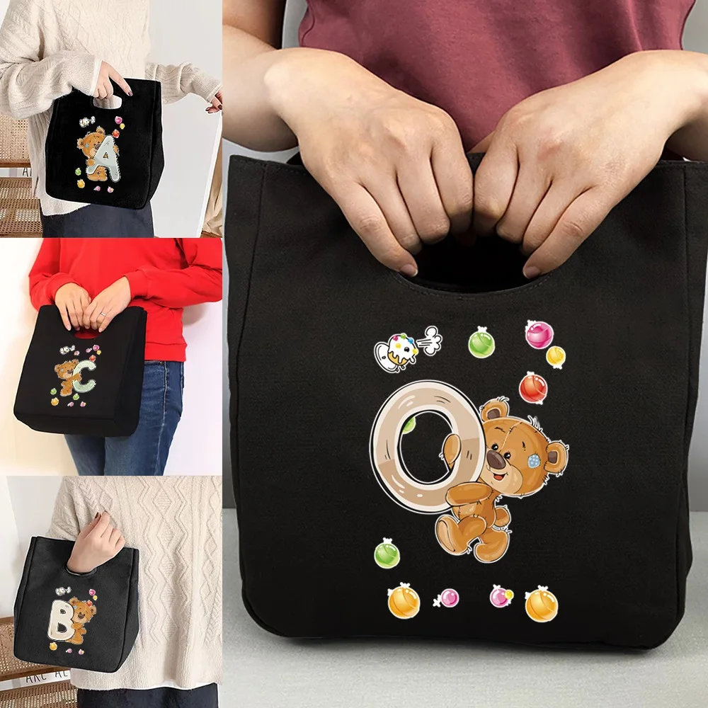 Eco Bag Canvas Tote Portable Thermal Lunch Bag,anime Shopper Storage travel Bags 2023 New Bear Letter Print Youth Bags
Eco Bag Canvas Tote Portable Thermal Lunch Bag,anime Shopper Storage travel Bags 2023 New Bear Letter Print Youth Bags