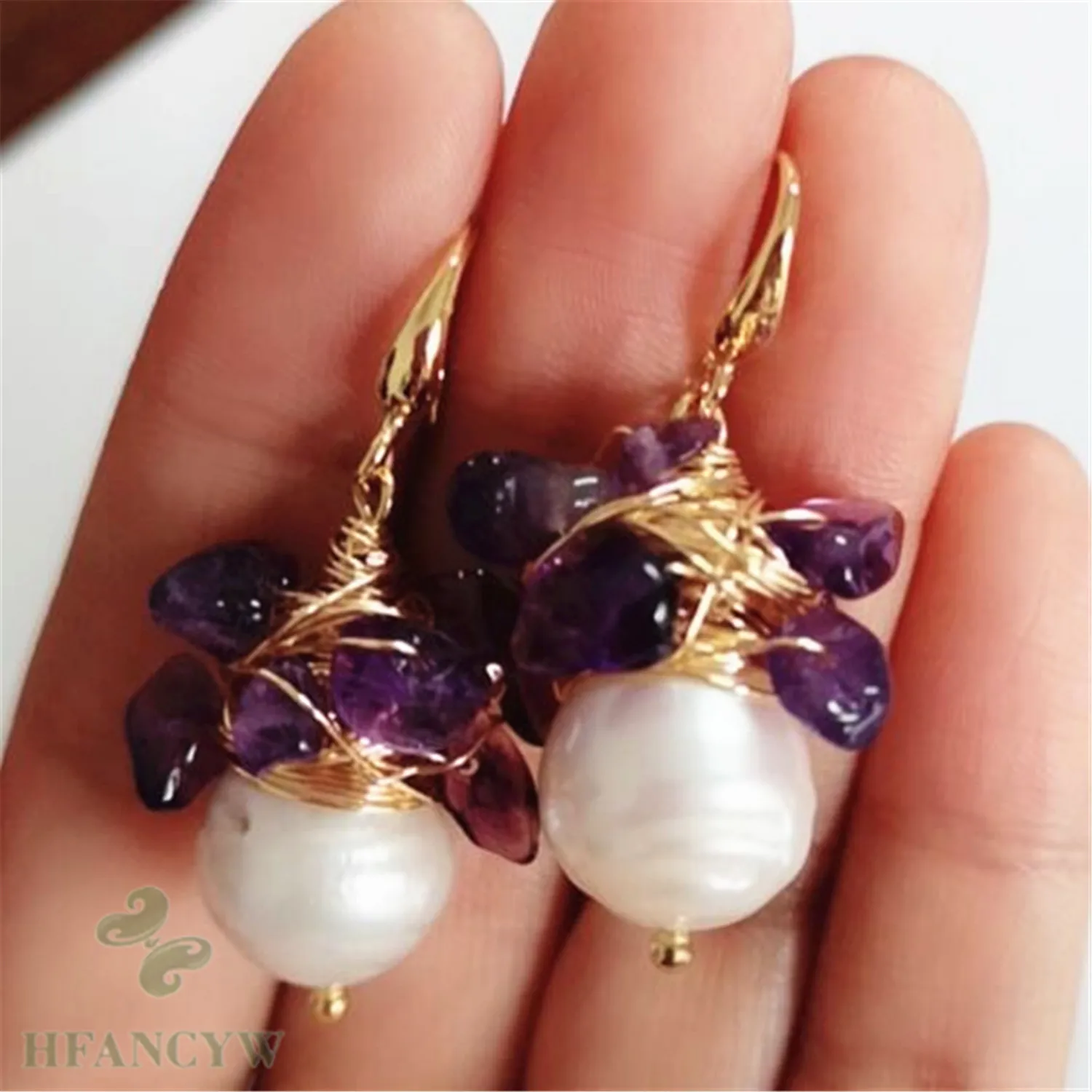 21-23mm White Baroque Pearl Amethyst Earrings 18k Ear Drop Mesmerizing Luxury Dangle Natural Women Party Cultured Aurora Jewelry
21-23mm White Baroque Pearl Amethyst Earrings 18k Ear Drop Mesmerizing Luxury Dangle Natural Women Party Cultured Aurora Jewelry